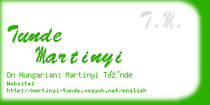 tunde martinyi business card